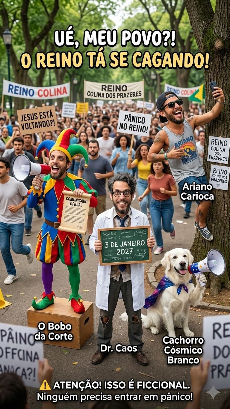 Cartaz ficcional do comunicado do Bobo da Corte.